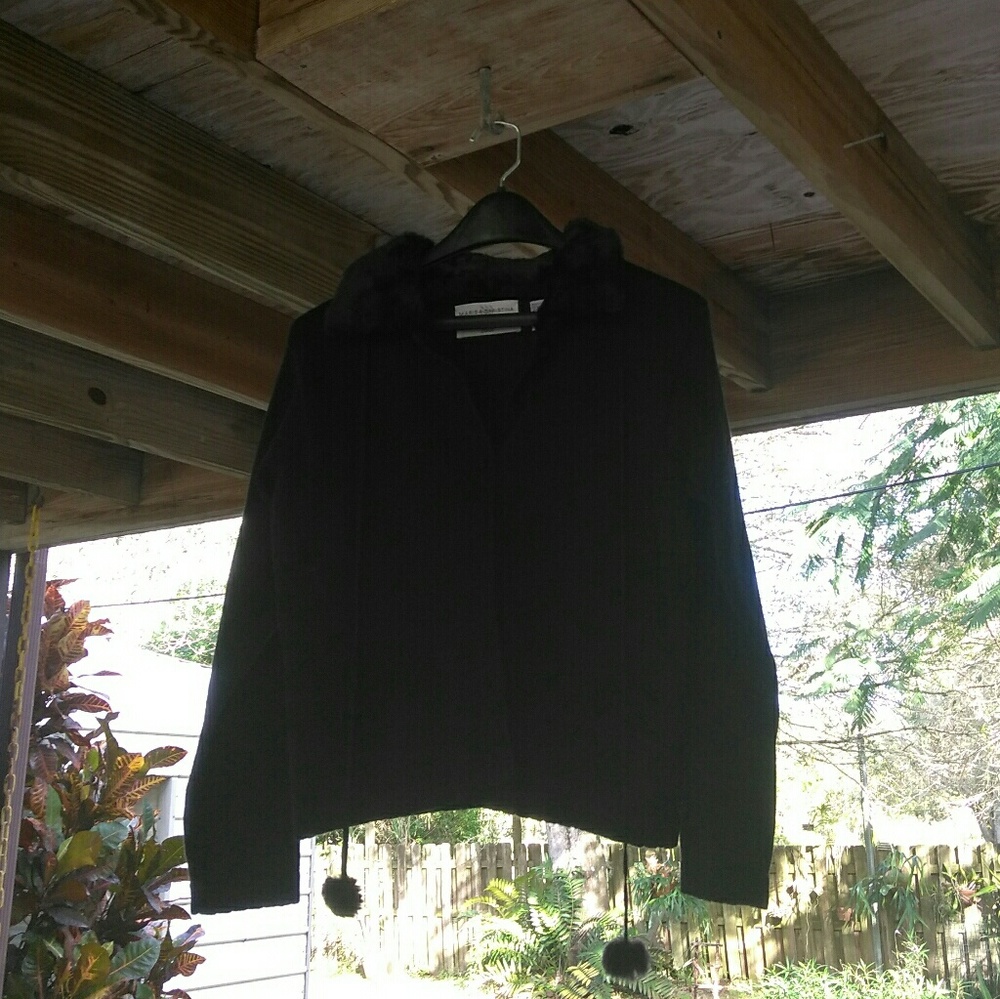 Oops She Did It Again Black Sweater With faux fur